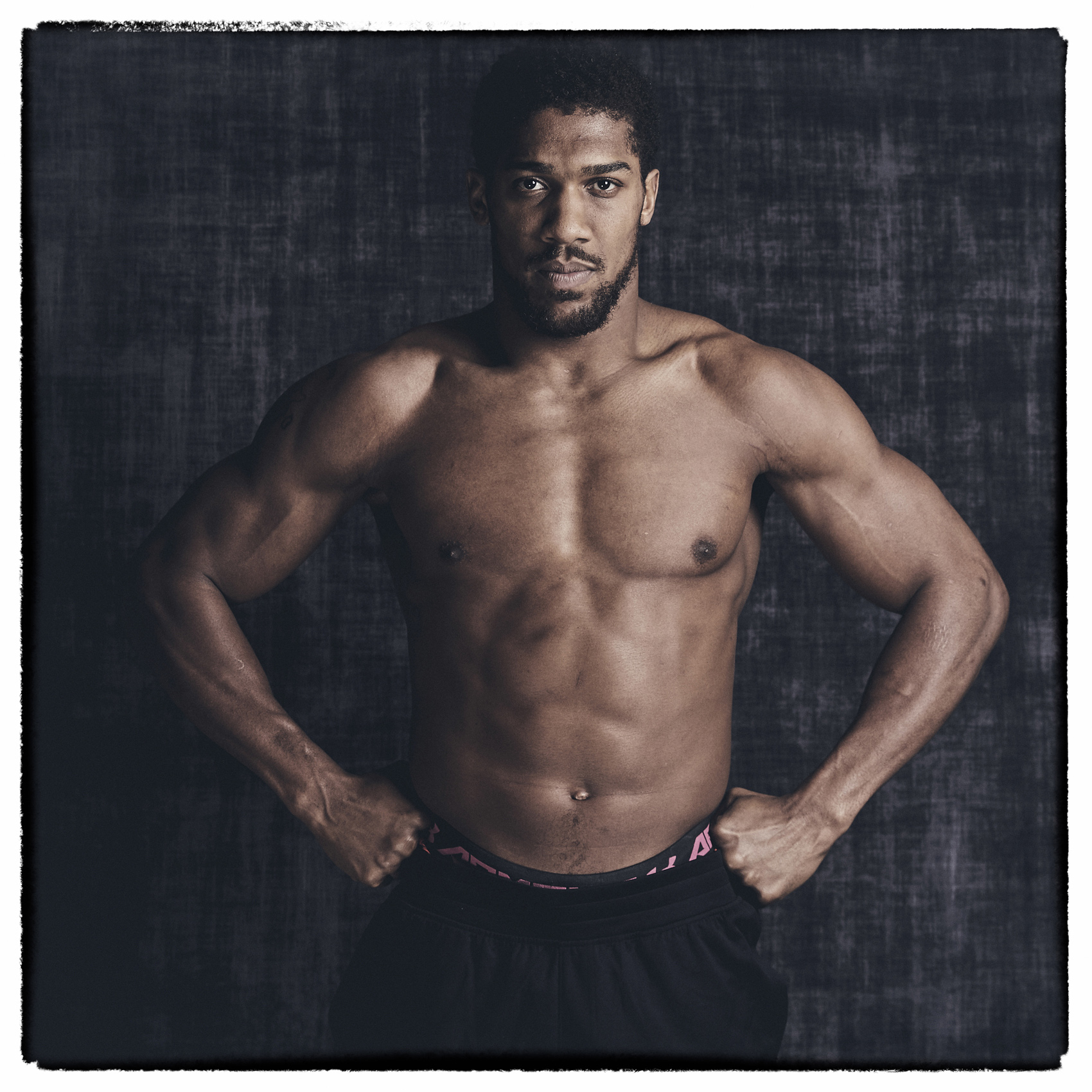 Anthony Joshua Photo Shoot Hands on Hips Saudi Arabia Rematch © Mark Robinson Photographer Matchrrom Boxing
