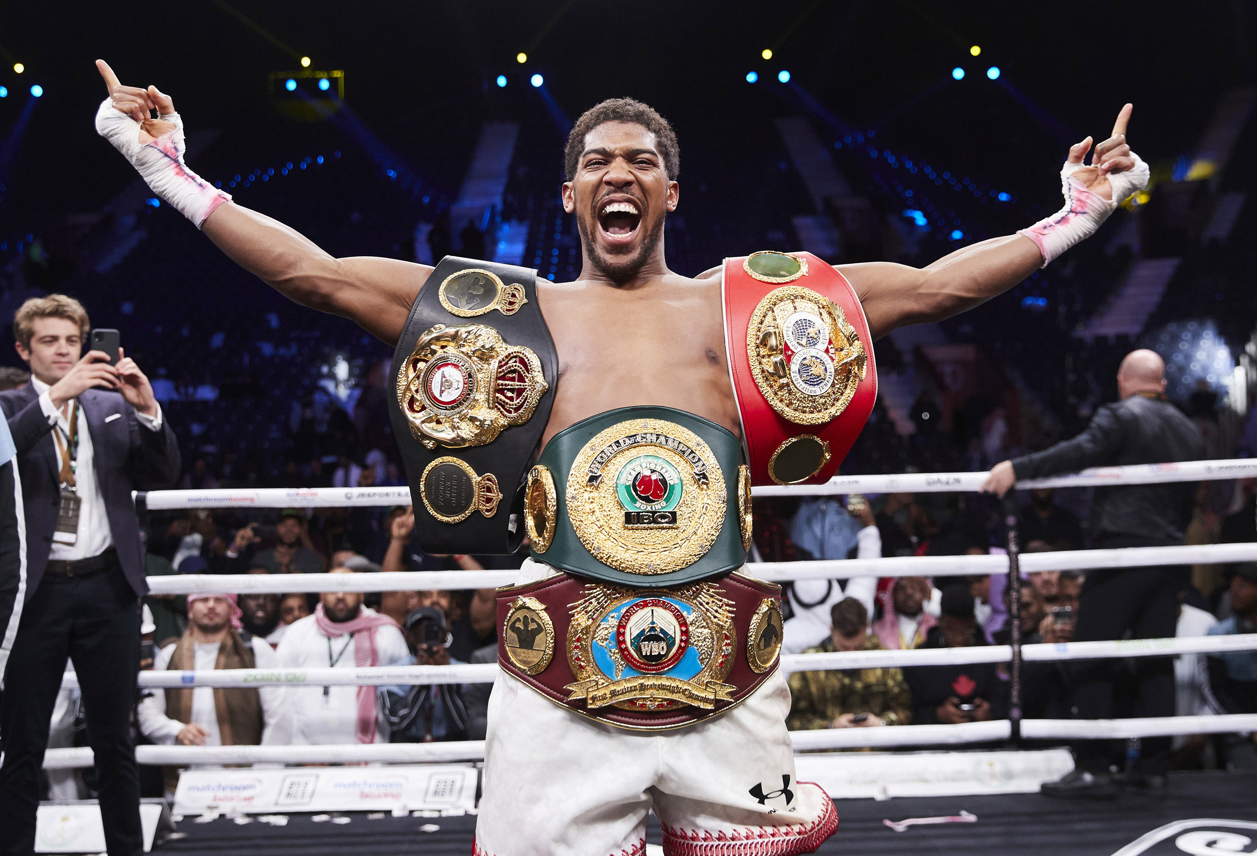 Anthony Joshua All The Belts Saudi Arabia Rematch Andy Ruiz Jr © Mark Robinson Photographer Matchrrom Boxing 2019.